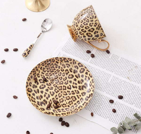 Unique Ceramic Coffee Cups and Saucers, Creative Ceramic Coffee Cups, Beautiful British Tea Cups, Creative Bone China Porcelain Tea Cup Set-artworkcanvas