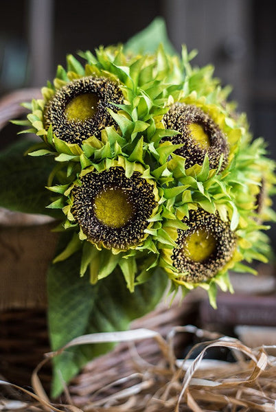 Unique Flower Arrangement for Home Decoration, A Bunch of Sunflowers, Bedroom Flower Arrangement Ideas, Beautiful Artificial Flowers for Living Room-artworkcanvas