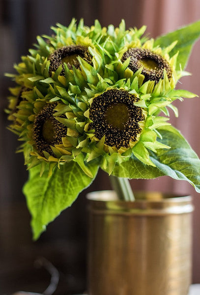 Unique Flower Arrangement for Home Decoration, A Bunch of Sunflowers, Bedroom Flower Arrangement Ideas, Beautiful Artificial Flowers for Living Room-artworkcanvas