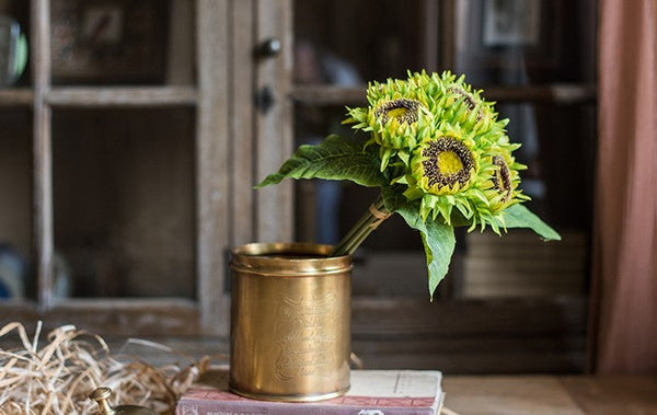 Unique Flower Arrangement for Home Decoration, A Bunch of Sunflowers, Bedroom Flower Arrangement Ideas, Beautiful Artificial Flowers for Living Room-artworkcanvas