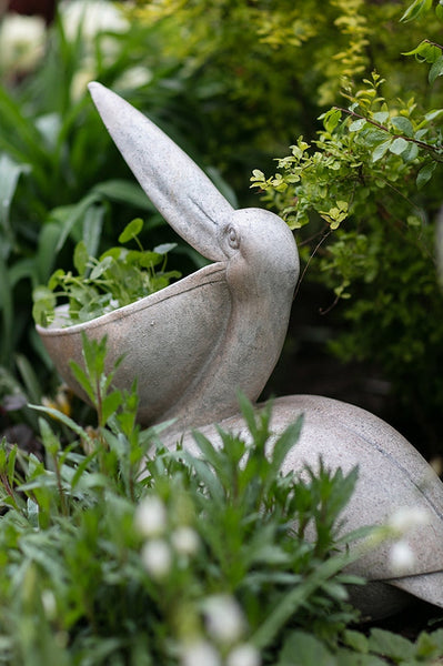 Pelican Statue for Garden, Beautiful Cute Animal Statues, Large Garden Courtyard Ornaments, Unique Modern Garden Bird Sculptures, Creative Villa Outdoor Decor Gardening Ideas-artworkcanvas