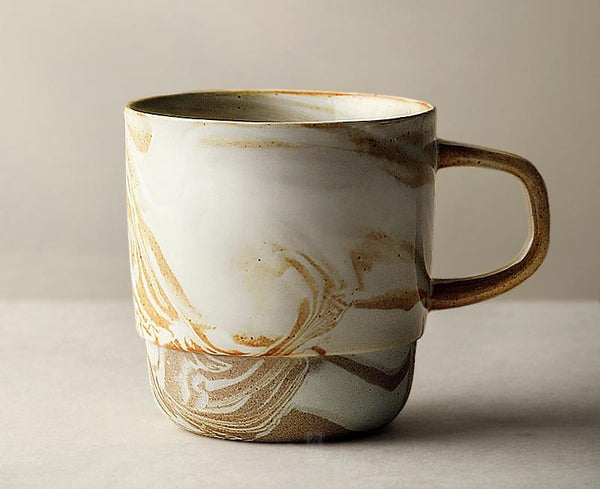 Ceramic Coffee Mug, Large Capacity Coffee Cup, Large Handmade Pottery Coffee Cup, Large Tea Cup-artworkcanvas