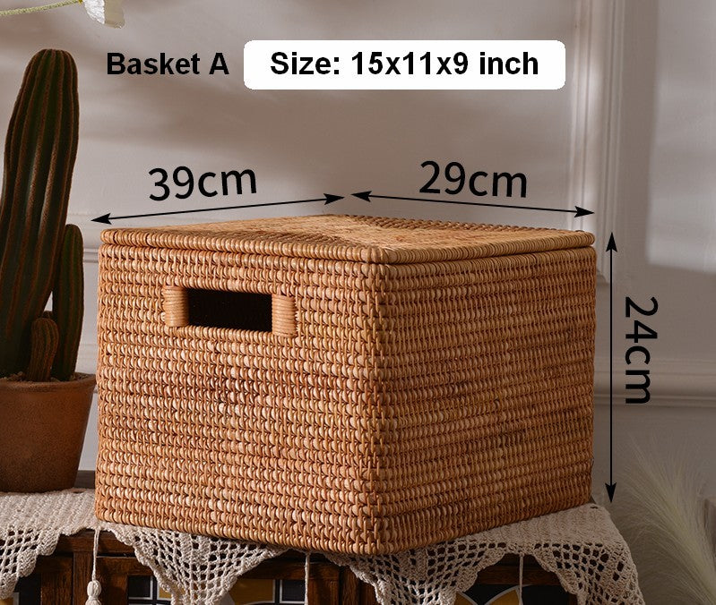 Storage Baskets for Bathroom, Storage Baskets for Clothes, Storage Baskets  for Shelves, Rattan Storage Baskets – artworkcanvas
