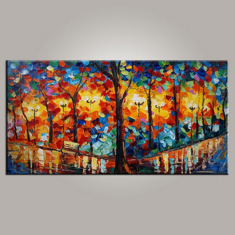 Forest Park Painting, Canvas Art, Living Room Wall Art, Modern Art, Painting for Sale, Contemporary Art, Abstract Art-artworkcanvas