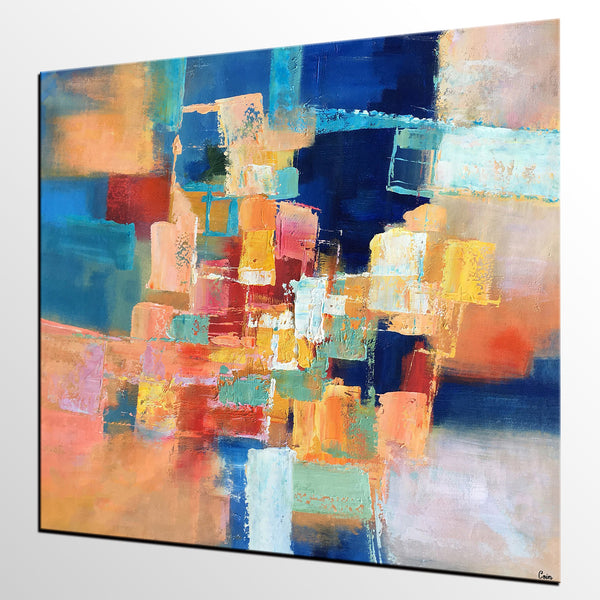 Oil Painting, Abstract Painting, Modern Art, Canvas Art, Bedroom Wall Art, Canvas Painting, Colorful Sky Painting, Landscape Painting-artworkcanvas