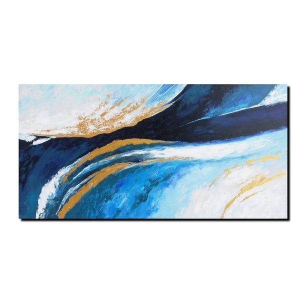 Living Room Wall Art Paintings, Blue Acrylic Abstract Painting Behind Couch, Large Painting on Canvas, Buy Paintings Online, Acrylic Painting for Sale-artworkcanvas