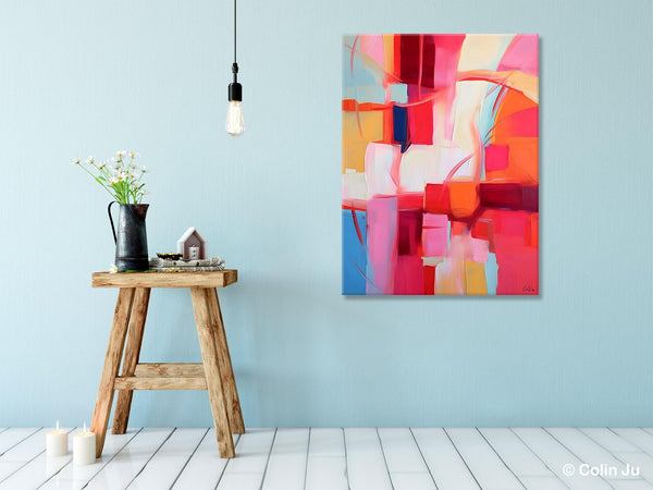 Hand Painted Wall Painting, Abstract Acrylic Painting for Bedroom, Original Modern Abstract Art, Extra Large Painting Ideas for Bedroom-artworkcanvas