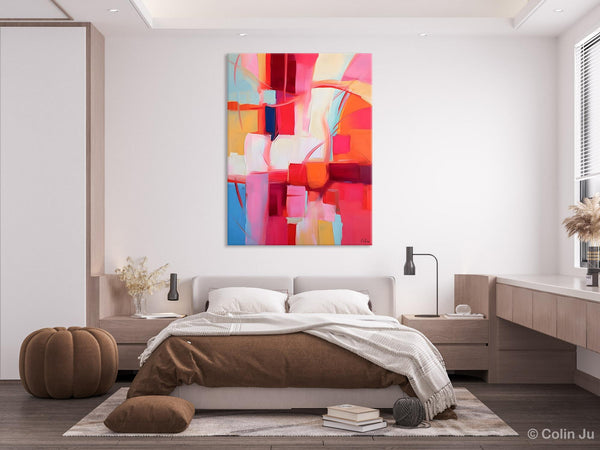 Hand Painted Wall Painting, Abstract Acrylic Painting for Bedroom, Original Modern Abstract Art, Extra Large Painting Ideas for Bedroom-artworkcanvas