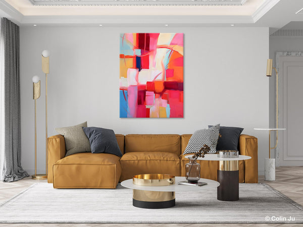 Hand Painted Wall Painting, Abstract Acrylic Painting for Bedroom, Original Modern Abstract Art, Extra Large Painting Ideas for Bedroom-artworkcanvas