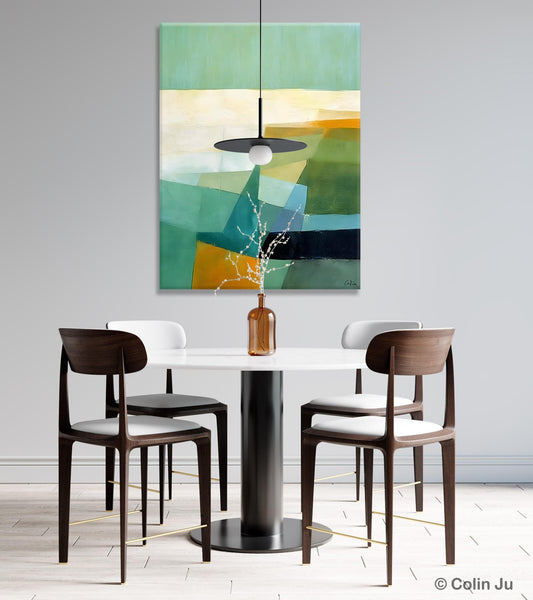 Dining Room Wall Art Ideas, Abstract Modern Painting, Acrylic Canvas Paintings, Original Geometric Canvas Art, Contemporary Art Painting-artworkcanvas