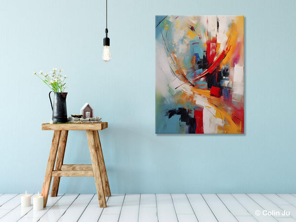 Simple Modern Art, Extra Large Wall Art Paintings, Original Abstract Painting, Acrylic Painting on Canvas, Large Paintings for Living Room-artworkcanvas