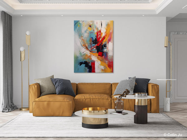 Simple Modern Art, Extra Large Wall Art Paintings, Original Abstract Painting, Acrylic Painting on Canvas, Large Paintings for Living Room-artworkcanvas