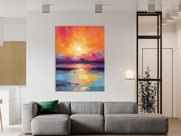 Abstract Landscape Painting, Canvas Painting for Dining Room, Landscape Canvas Painting, Original Landscape Art, Large Wall Art Paintings for Living Room-artworkcanvas