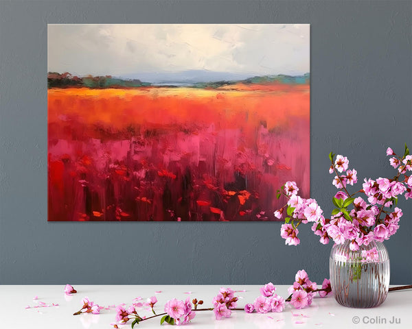 Landscape Paintings for Living Room, Landscape Canvas Paintings, Abstract Landscape Paintings, Original Modern Wall Art, Hand Painted Canvas Art-artworkcanvas