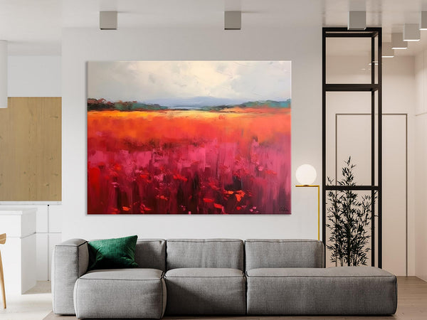Landscape Paintings for Living Room, Landscape Canvas Paintings, Abstract Landscape Paintings, Original Modern Wall Art, Hand Painted Canvas Art-artworkcanvas