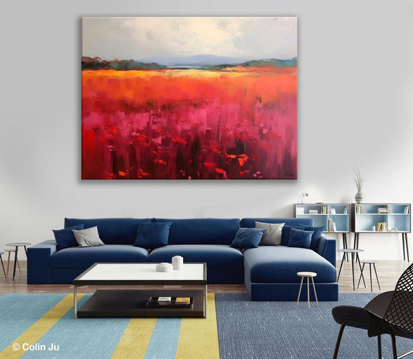 Landscape Paintings for Living Room, Landscape Canvas Paintings, Abstract Landscape Paintings, Original Modern Wall Art, Hand Painted Canvas Art-artworkcanvas