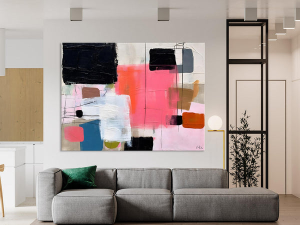Contemporary Abstract Art, Bedroom Canvas Art Ideas, Simple Modern Art, Large Original Paintings for Sale, Buy Large Paintings Online-artworkcanvas