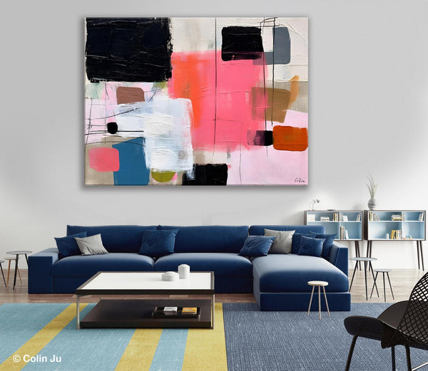 Contemporary Abstract Art, Bedroom Canvas Art Ideas, Simple Modern Art, Large Original Paintings for Sale, Buy Large Paintings Online-artworkcanvas
