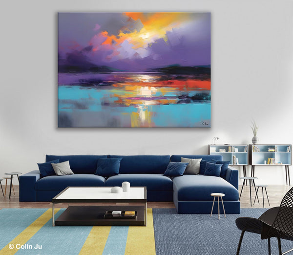 Modern Landscape Paintings, Landscape Paintings for Living Room, Original Abstract Canvas Painting, Contemporary Acrylic Paintings-artworkcanvas