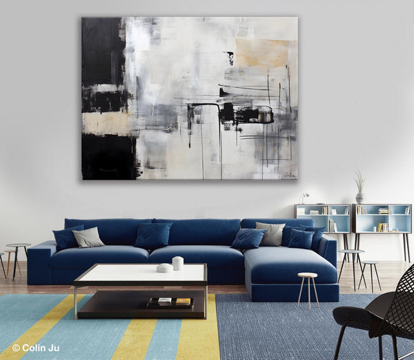 Modern Paintings for Bedroom, Living Room Wall Canvas Painting, Extra Large Abstract Artwork, Original Hand Painted Acrylic Painting-artworkcanvas