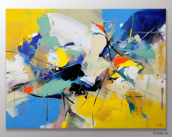 Living Room Wall Art Ideas, Original Modern Wall Art Paintings, Modern Paintings for Bedroom, Buy Paintings Online, Oversized Canvas Painting for Sale-artworkcanvas