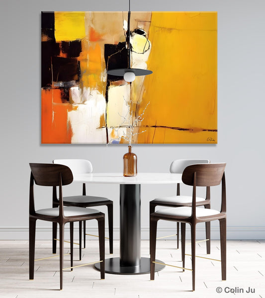 Simple Modern Paintings for Living Room, Original Abstract Paintings, Yellow Abstract Contemporary Art, Acrylic Painting on Canvas, Hand Painted Canvas Art-artworkcanvas