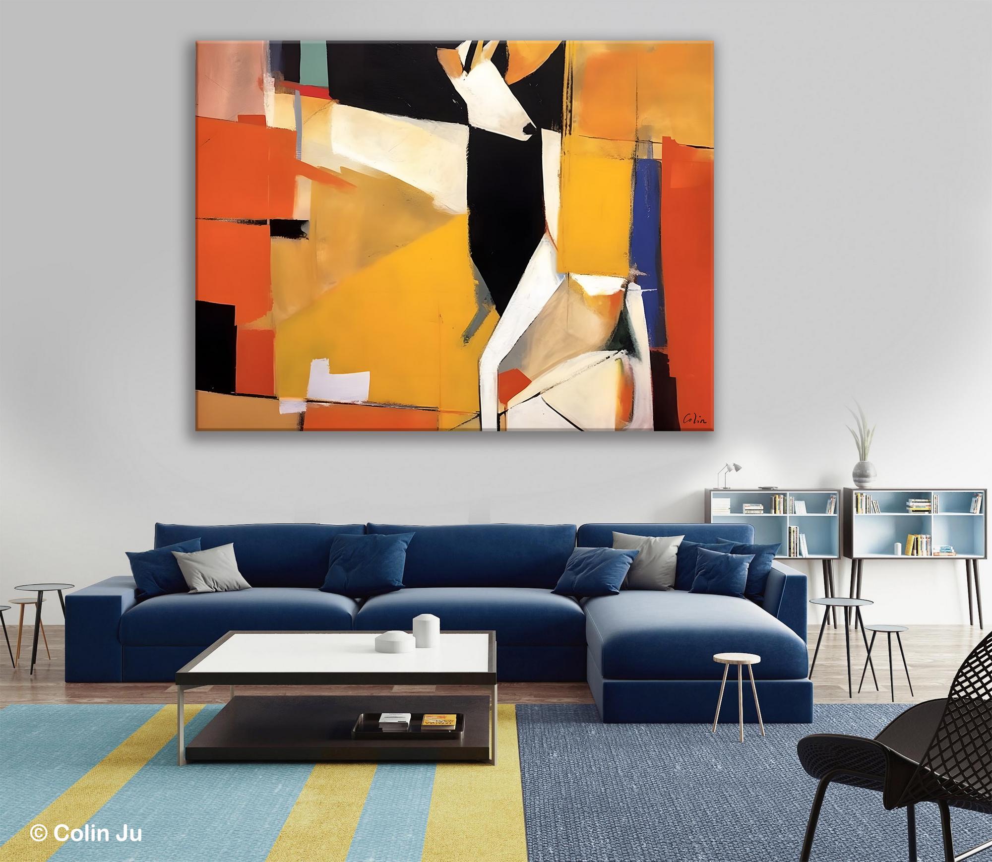 Extra Large Paintings for Living Room, Hand Painted Wall Art Paintings, Original Abstract Acrylic Painting, Abstract Wall Art for Dining Room-artworkcanvas