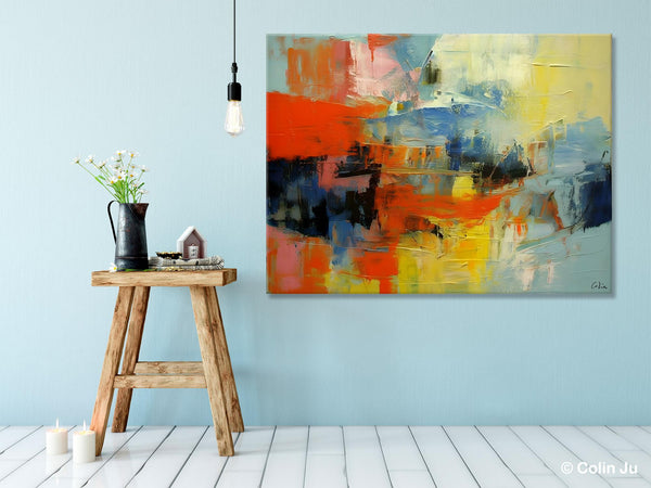Modern Canvas Painting, Living Room Wall Art Ideas, Buy Abstract Art Online, Heavy Texture Art, Original Acrylic Painting on Canvas-artworkcanvas