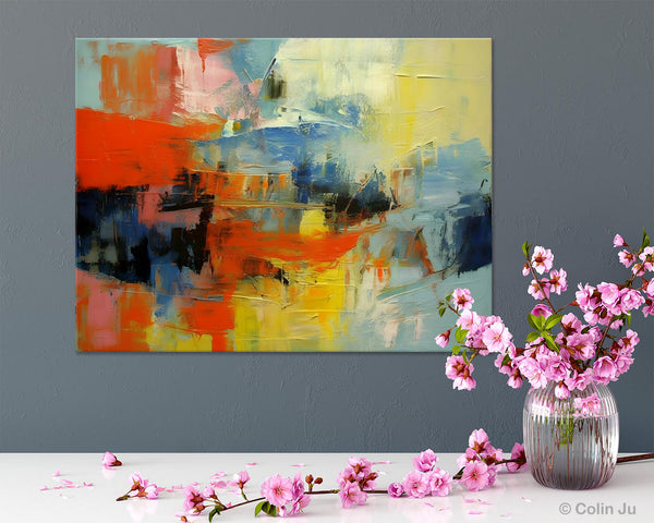 Modern Canvas Painting, Living Room Wall Art Ideas, Buy Abstract Art Online, Heavy Texture Art, Original Acrylic Painting on Canvas-artworkcanvas