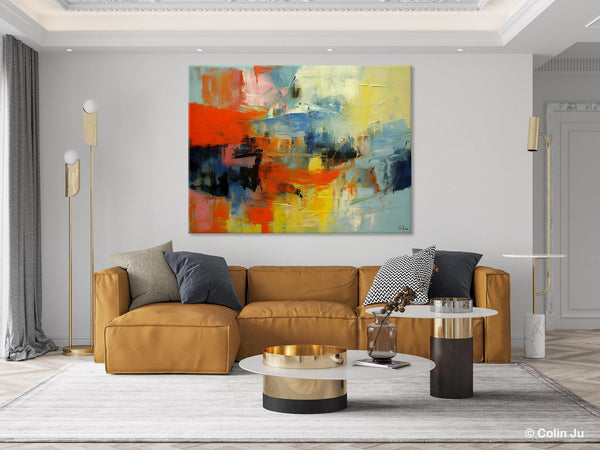 Modern Canvas Painting, Living Room Wall Art Ideas, Buy Abstract Art Online, Heavy Texture Art, Original Acrylic Painting on Canvas-artworkcanvas