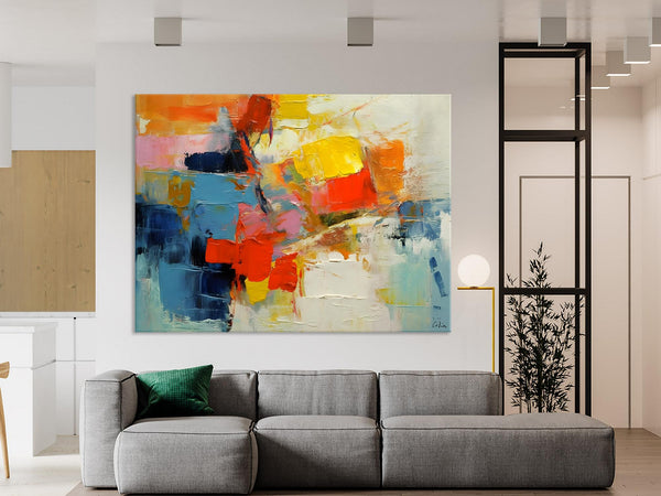 Abstract Acrylic Paintings for Living Room, Original Modern Contemporary Artwork, Buy Paintings Online, Oversized Canvas Artwork-artworkcanvas