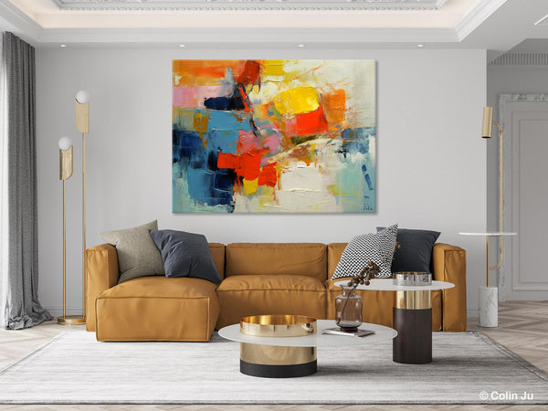 Abstract Acrylic Paintings for Living Room, Original Modern Contemporary Artwork, Buy Paintings Online, Oversized Canvas Artwork-artworkcanvas
