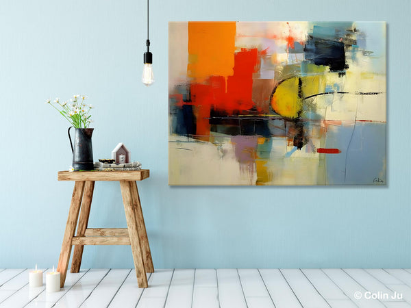 Acrylic Painting for Bedroom, Modern Canvas Painting, Palette Knife Artwork, Original Abstract Acrylic Paintings, Hand Painted Canvas Art-artworkcanvas