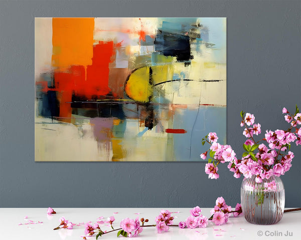 Acrylic Painting for Bedroom, Modern Canvas Painting, Palette Knife Artwork, Original Abstract Acrylic Paintings, Hand Painted Canvas Art-artworkcanvas