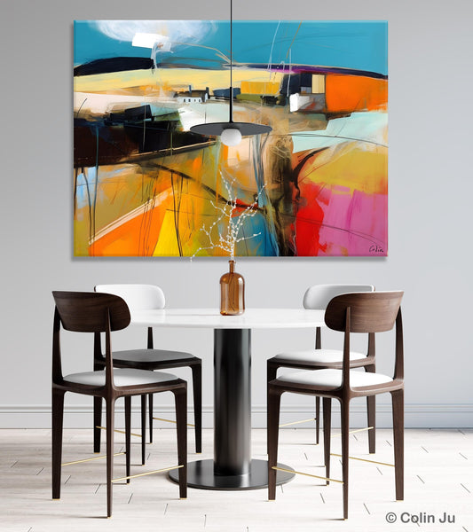 Wall Art Paintings, Simple Landscape Abstract Painting, Original Acrylic Paintings on Canvas, Large Paintings for Bedroom, Buy Paintings Online-artworkcanvas
