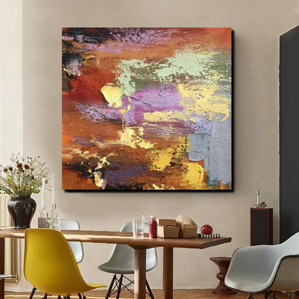 Simple Abstract Paintings, Modern Contemporary Wall Art Ideas, Living Room Acrylic Paintings, Heavy Texture Painting, Hand Painted Canvas Art-artworkcanvas