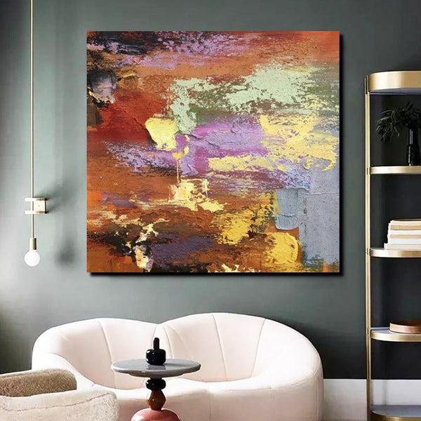 Simple Abstract Paintings, Modern Contemporary Wall Art Ideas, Living Room Acrylic Paintings, Heavy Texture Painting, Hand Painted Canvas Art-artworkcanvas