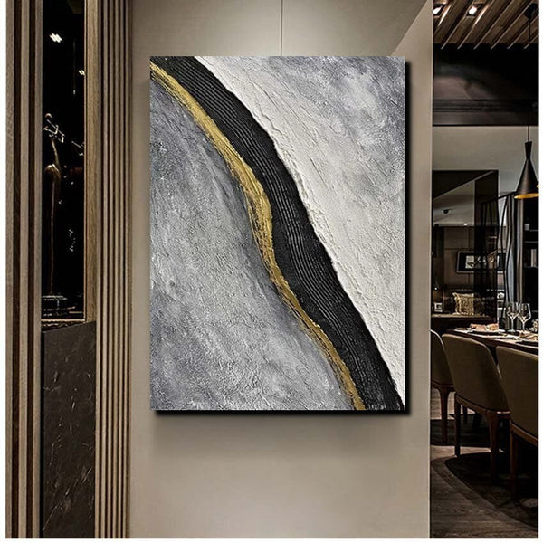 Bedroom Wall Art Ideas, Black Abstract Painting, Acrylic Canvas Paintings for Living Room, Simple Wall Art Ideas, Buy Paintings Online-artworkcanvas