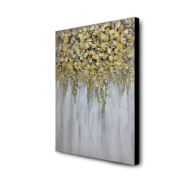 Abstract Flower Painting, Flower Acrylic Painting, Canvas Painting Flower, Paintings for Dining Room, Simple Modern Acrylic Paintings-artworkcanvas