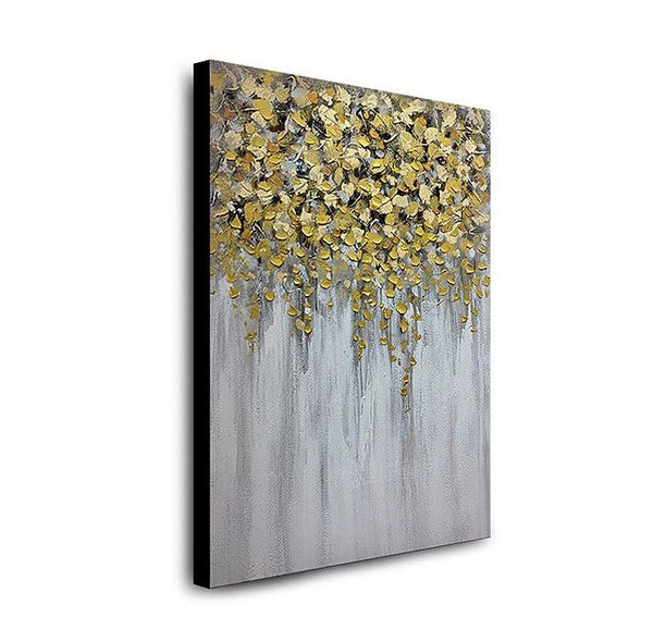 Abstract Flower Painting, Flower Acrylic Painting, Canvas Painting Flower, Paintings for Dining Room, Simple Modern Acrylic Paintings-artworkcanvas