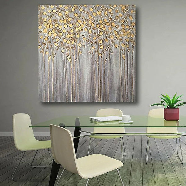 Birch Tree Paintings, Easy Painting Ideas for Bedroom, Acrylic Painting on Canvas, Large Acrylic Canvas Paintings, Huge Painting for Sale-artworkcanvas