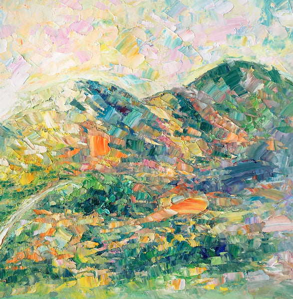 Abstract Oil Painting, Impasto Painting, Custom Landscape Painting, Mountain Landscape Painting-artworkcanvas