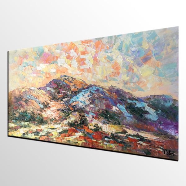 Oil Painting for Sale, Original Art Painting, Abstract Mountain Landscape Painting-artworkcanvas