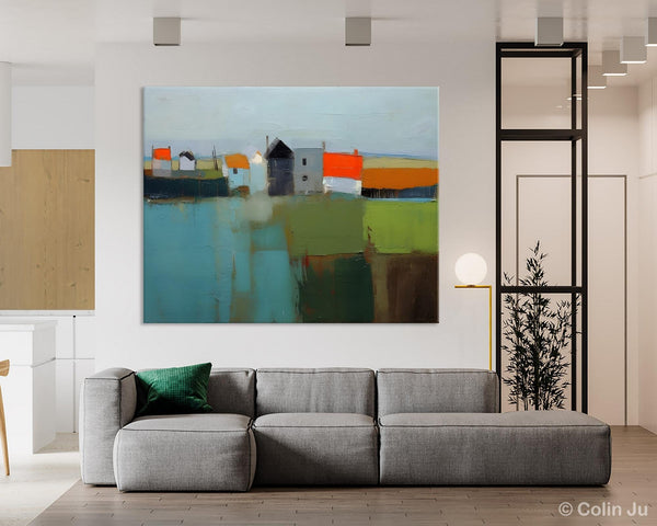 Abstract Landscape Paintings, Extra Large Canvas Painting for Living Room, Large Original Abstract Wall Art, Contemporary Acrylic Paintings-artworkcanvas