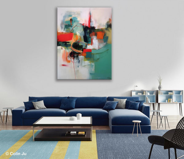 Abstract Wall Paintings, Extra Large Paintings for Dining Room, Hand Painted Canvas Art, Original Artowrk, Contemporary Wall Art Paintings-artworkcanvas