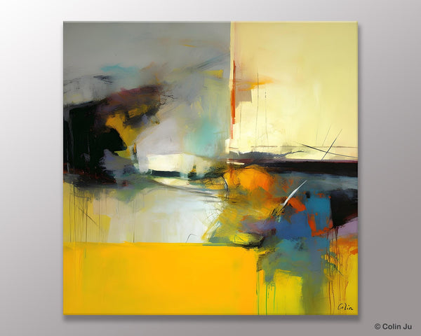 Simple Modern Acrylic Artwork, Modern Canvas Paintings, Large Abstract Art for Bedroom, Original Abstract Wall Art, Contemporary Canvas Art-artworkcanvas