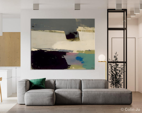 Abstract Landscape Paintings, Modern Wall Art for Living Room, Landscape Acrylic Paintings, Original Abstract Abstract Painting on Canvas-artworkcanvas