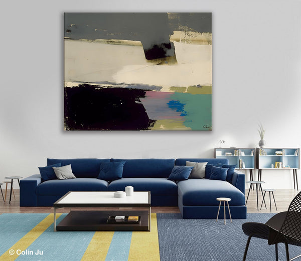 Abstract Landscape Paintings, Modern Wall Art for Living Room, Landscape Acrylic Paintings, Original Abstract Abstract Painting on Canvas-artworkcanvas