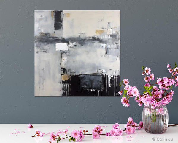 Abstract Canvas Art for Living Room, Original Modern Acrylic Art, Modern Canvas Paintings, Extra Large Abstract Paintings for Dining Room-artworkcanvas