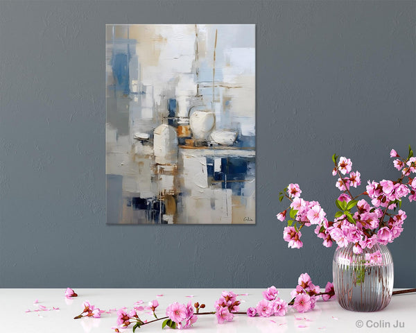 Oversized Contemporary Acrylic Paintings, Modern Abstract Paintings, Original Canvas Wall Art, Extra Large Canvas Painting for Living Room-artworkcanvas
